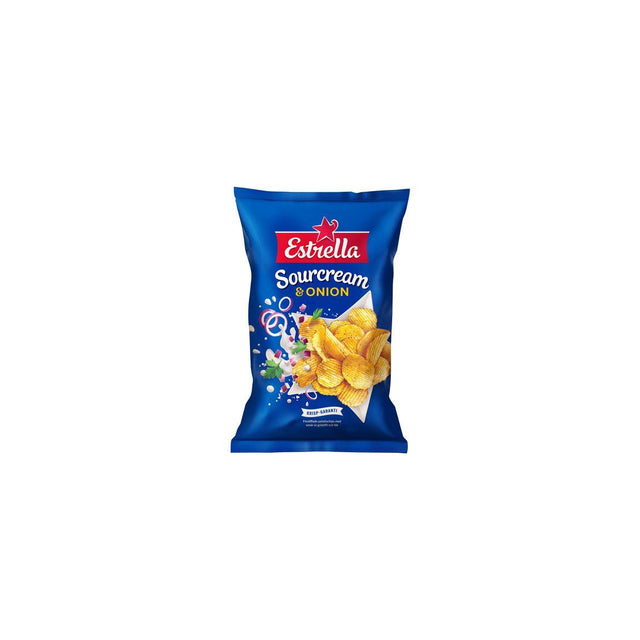 ESTRELLA sour cream/onion crisps 40g