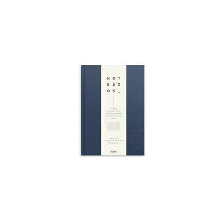 Ant.bok BURDE A5 textile line dark blue