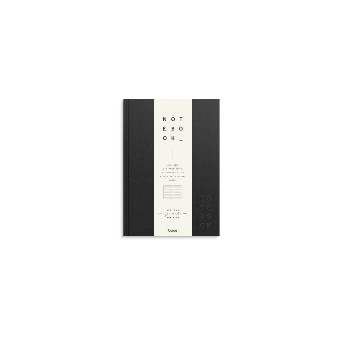 Ant.bok BURDE A5 textile line black