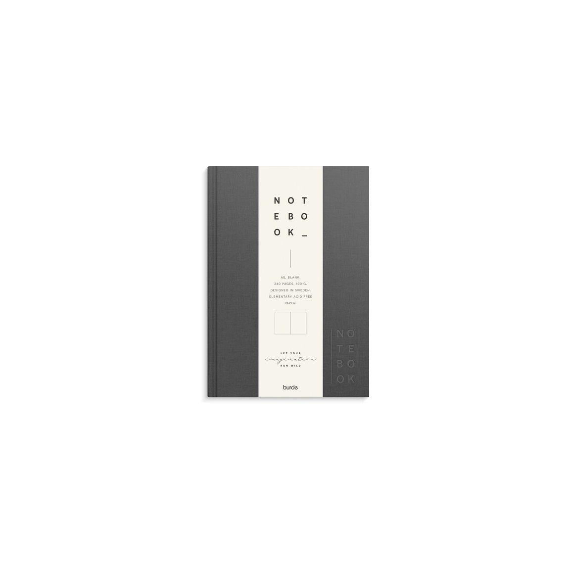 Ant.bok BURDE A5 textile olinj m.grey