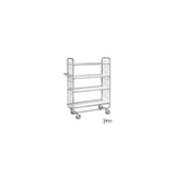 Shelf trolley 8000 4 levels 1195x1590mm L