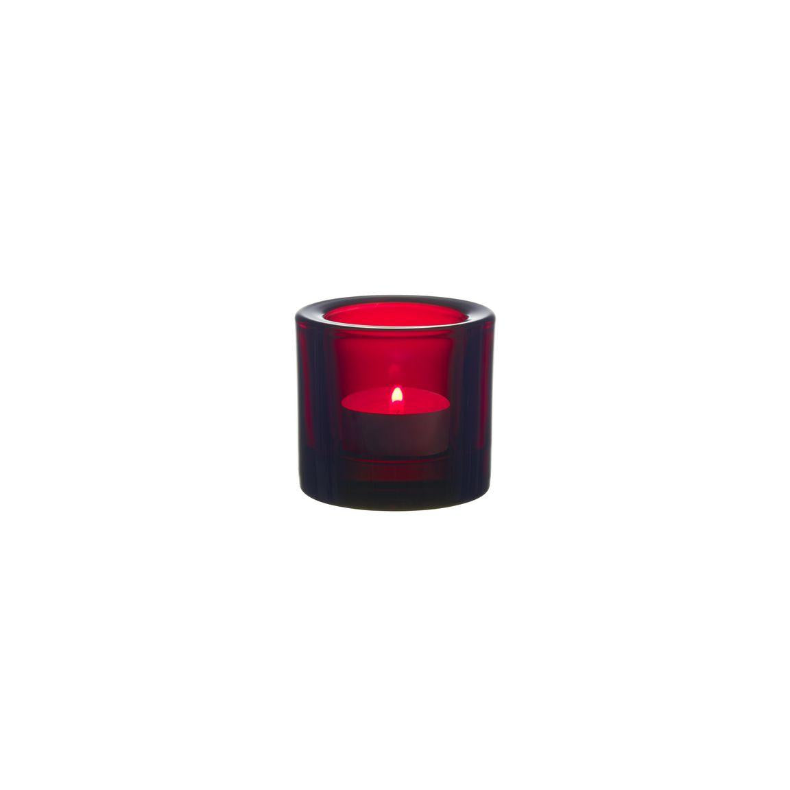 Candle lantern IITTALA Kivi 60mm cranberry