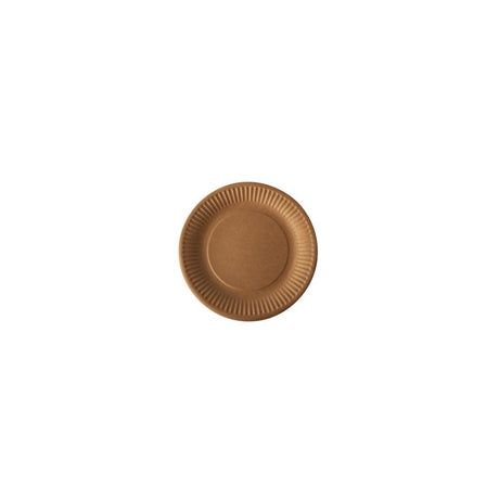 Plate PURE paper Ø190mm brown 100/pack