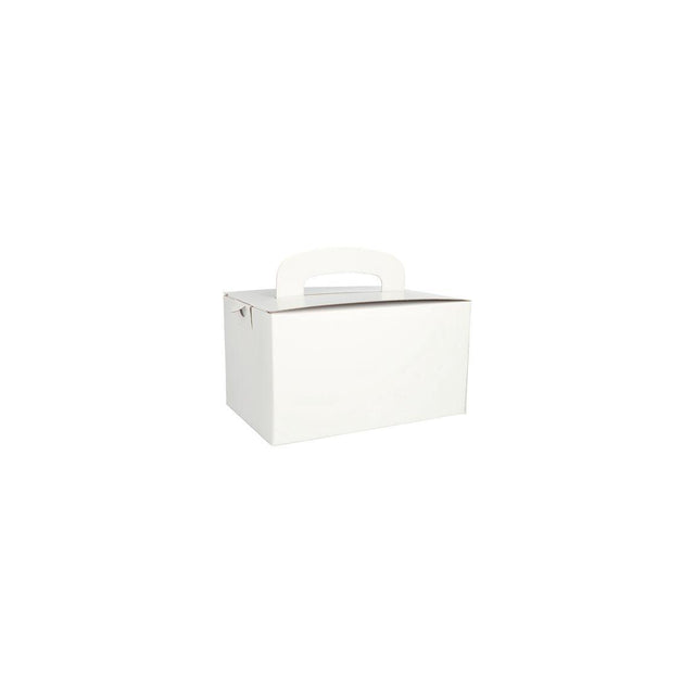 Lunch box 125x155x225mm white 20/pack