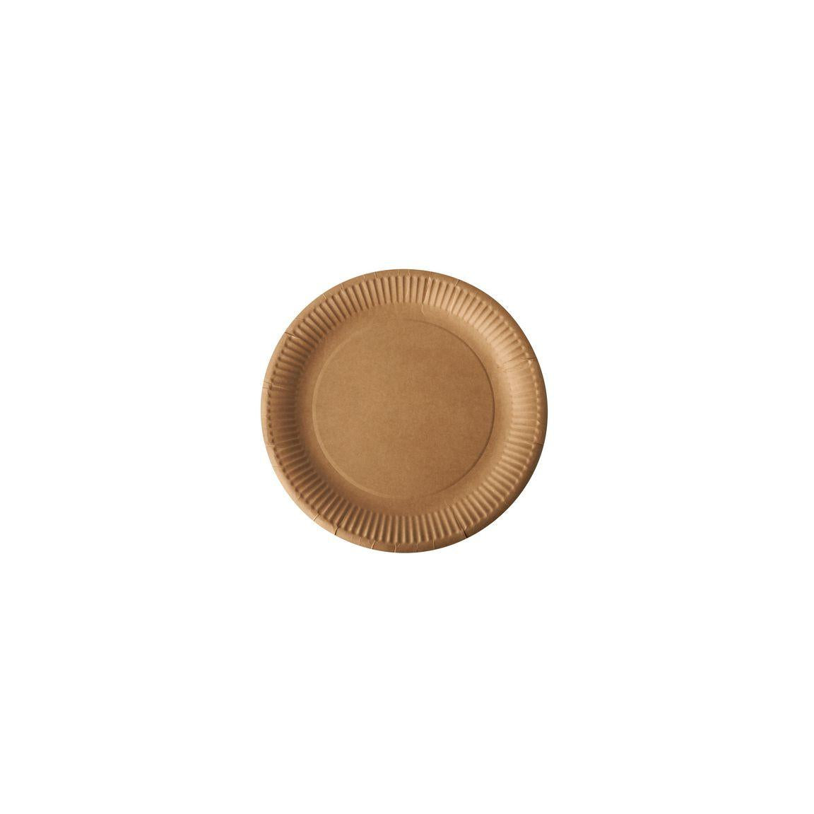 Plate PURE paper Ø230mm brown 100/pack