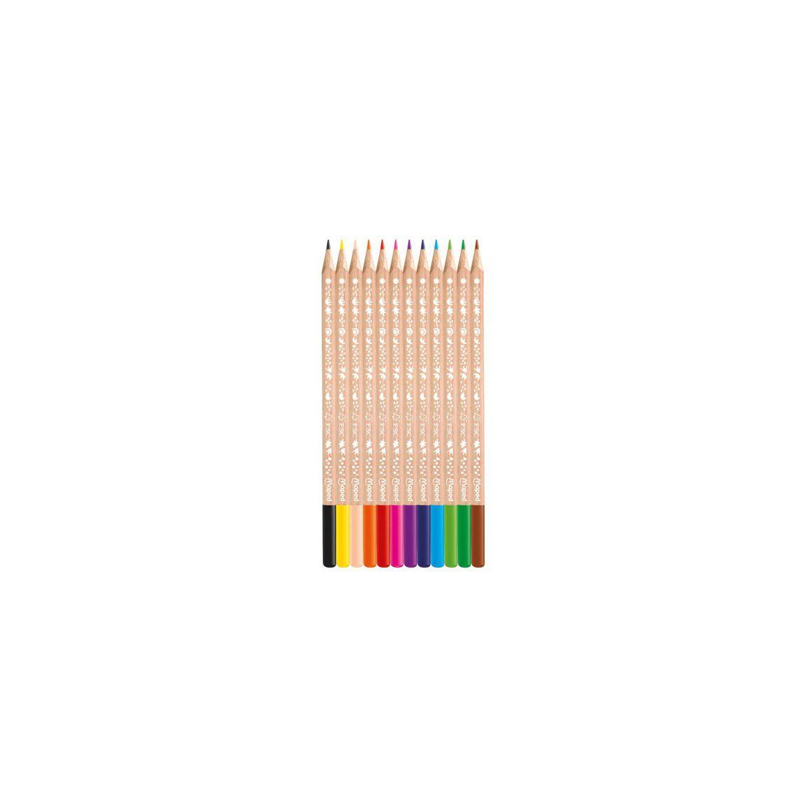 Colour pen MAPED different colours 12/pack