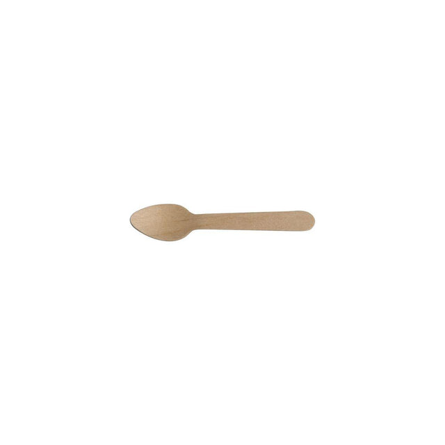 Cutlery Teaspoon waxed wood 11cm 100/pc