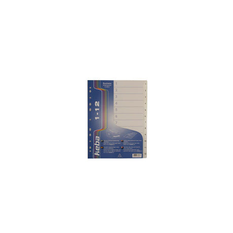 Plastic register KEBA A4 PP 1-12