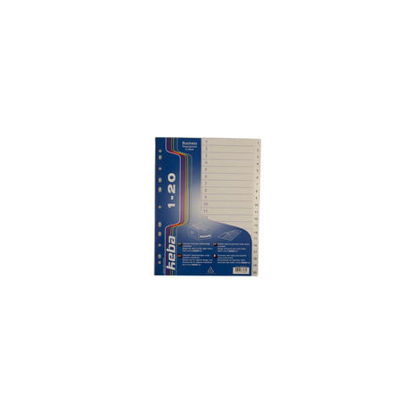Plastic register KEBA A4 PP 1-20