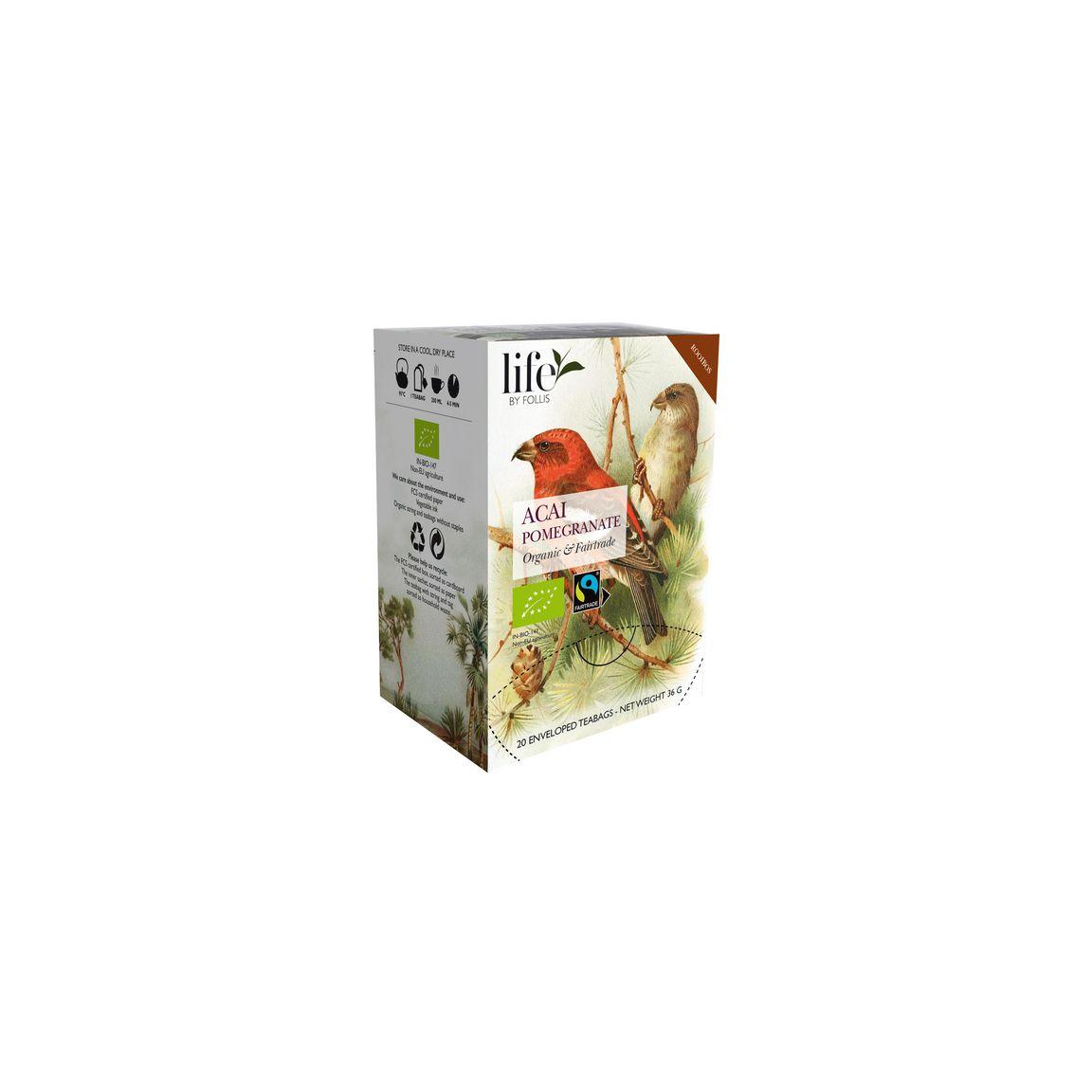 Tea LIFE BY FOLLIS Acai pomegranate 20/pack