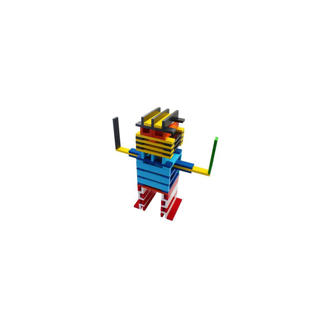 Building blocks wood colour 12x2,5x0,8cm 100pcs