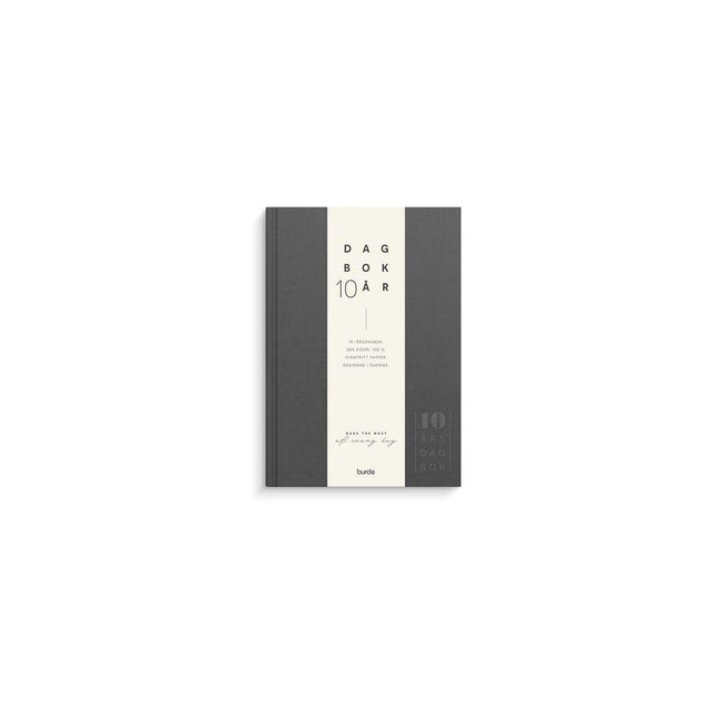 10th birthday book dark grey linen textile