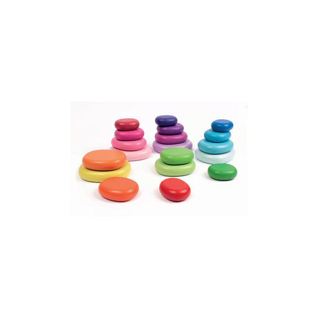 Wooden stones round different sizes and colours 20/pc