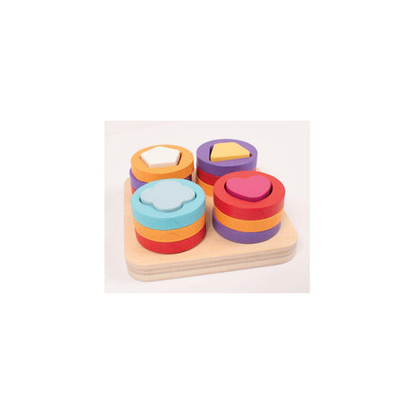 Wooden moulds matching game