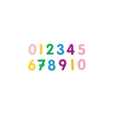 Transperant Numbers In Colour 14/pc