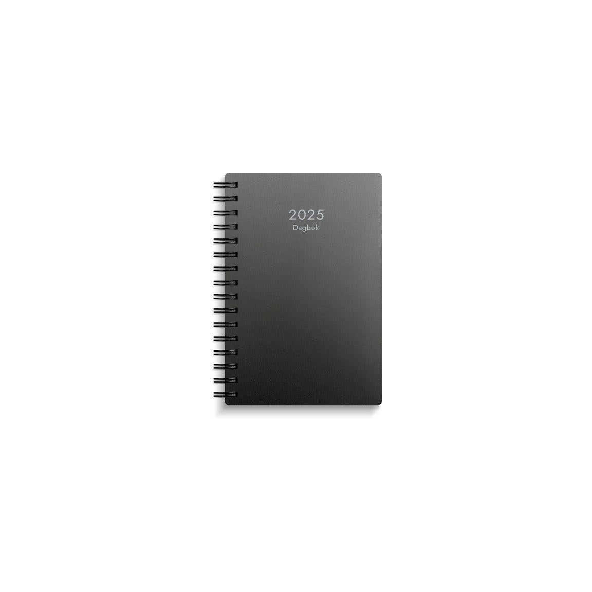 Diary 2025 plastic black