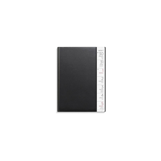Small Weekly Calendar 2025 black