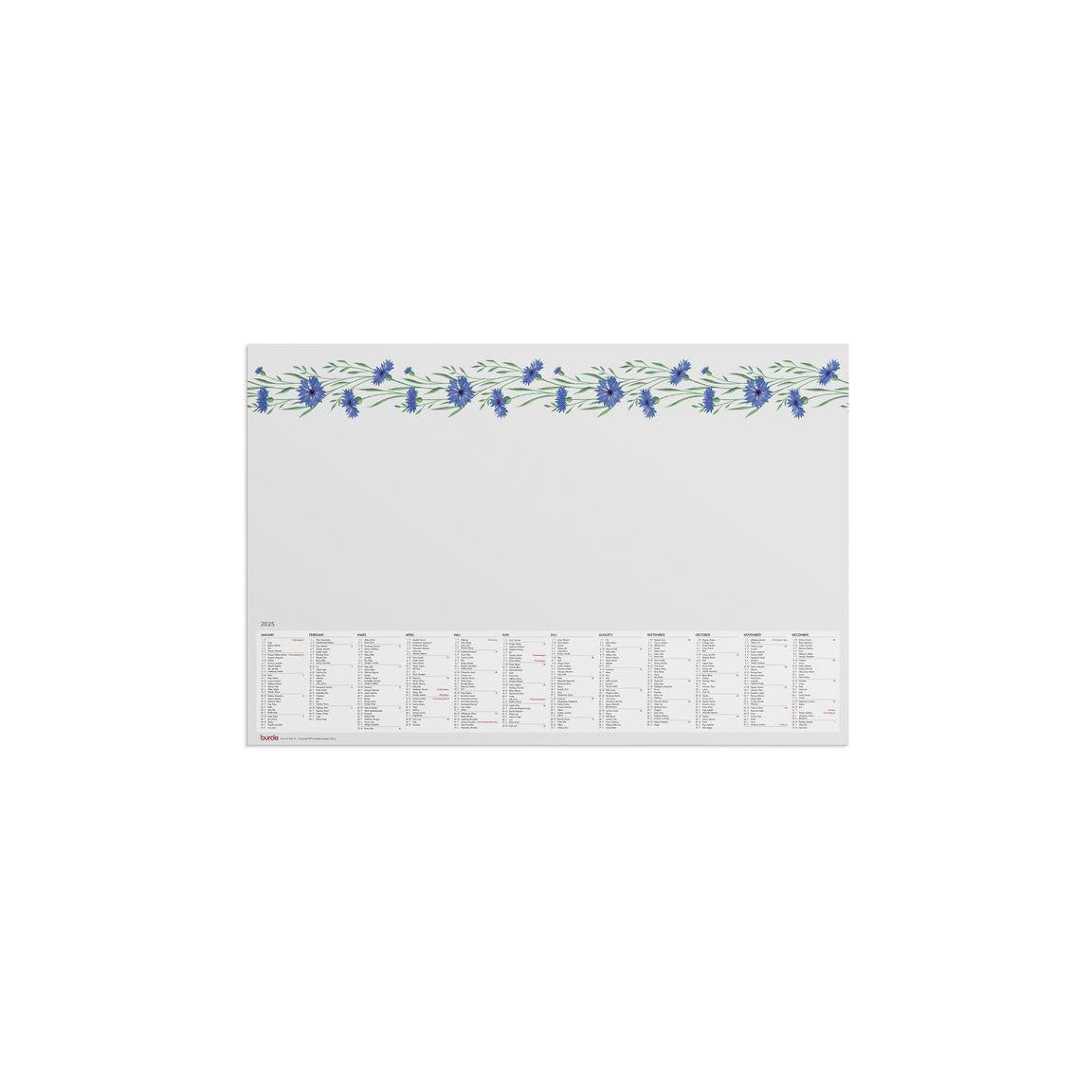 Calendar Desk pad Flowers 2025