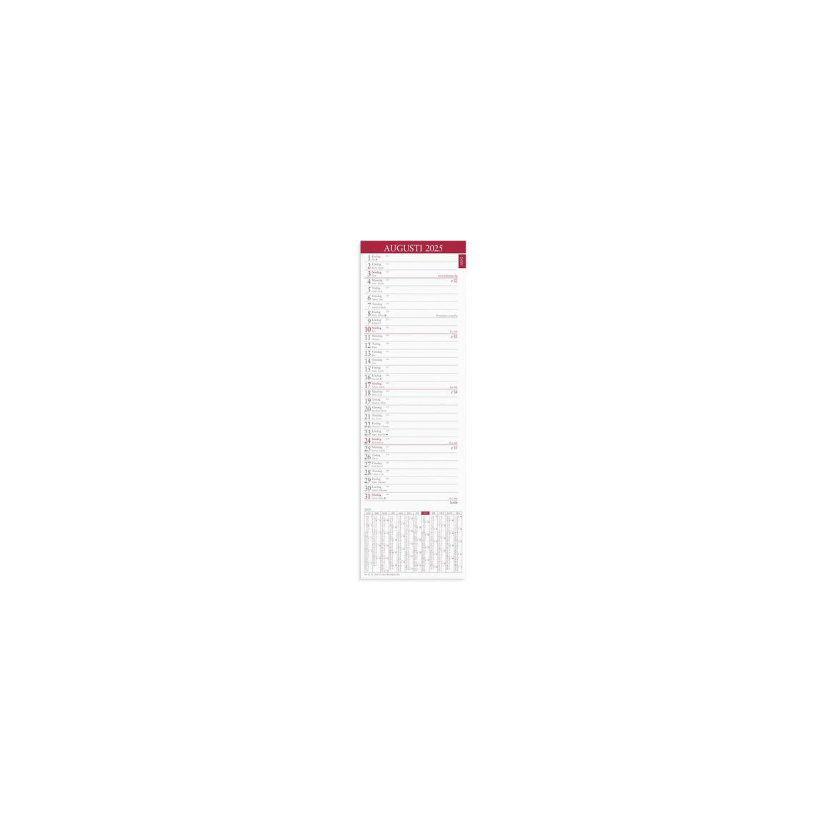 Large Table Calendar 2025