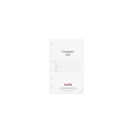 Compact calendar set 2025