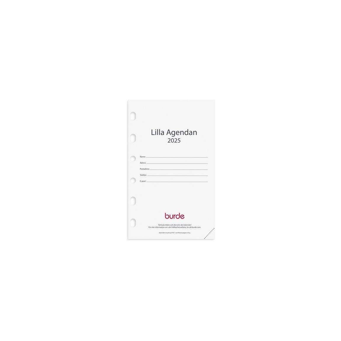 Compact calendar set Purple Agenda 2025