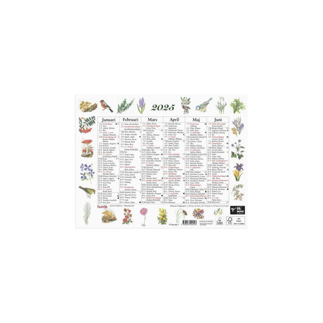 Wall calendar Little Naturalmanackan 2025