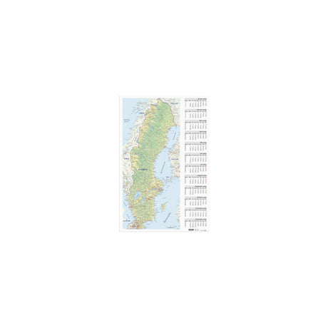 Wall map of Sweden 2025