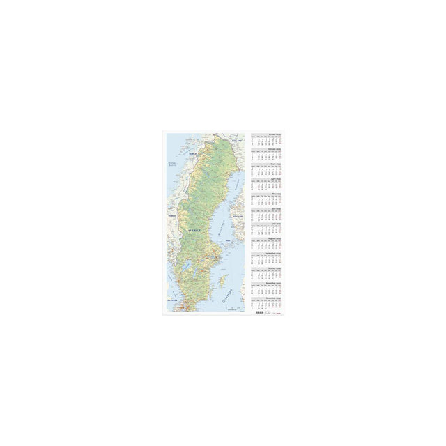 Wall map of Sweden 2025