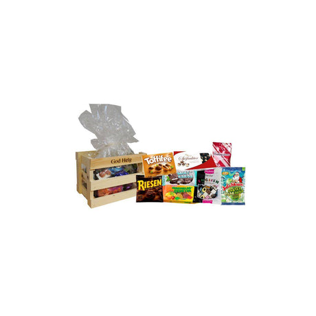 Candy Wooden box Happy Holidays wrapped 1,338kg