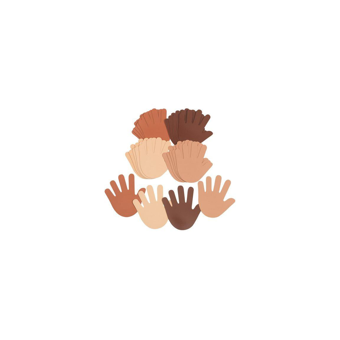 Hands with different skin tones 24/pc