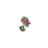 Beads striped shapes EVA 200/pack