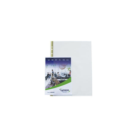 Plastic pocket LYRECO A4öl 0,08 embossed 25/pack