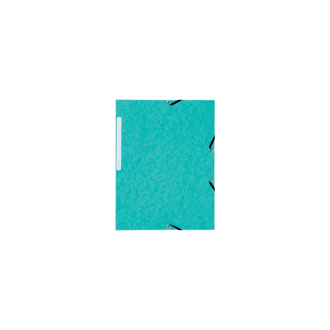 Rubber band folder LYRECO A4 3-cl green 10/pc