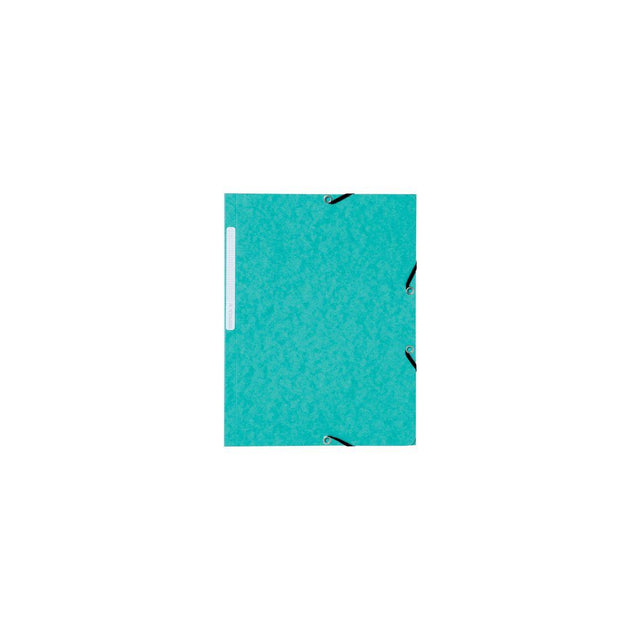 Rubber band folder LYRECO A4 3-cl green 10/pc