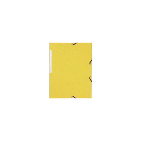 Rubber band folder LYRECO A4 3-cl yellow 10/pc