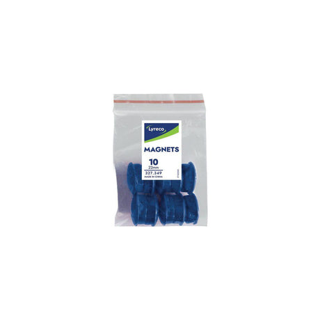 Magnetic buttons LYRECO 22mm blue 10/pc