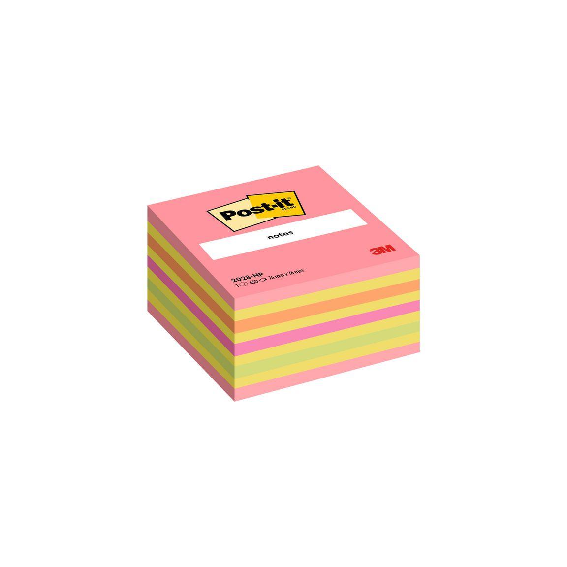 Notes POST-IT cube 76x76 neon colours