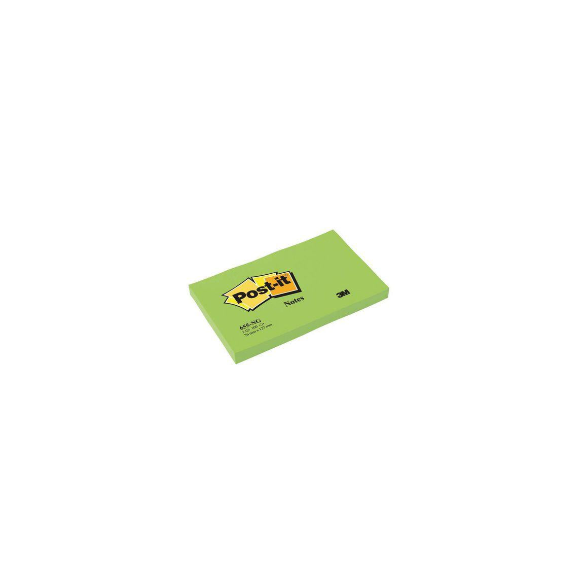 Notes POST-IT neon 76x127mm green