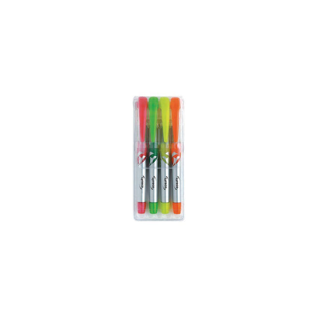 Highlighter LYRECO penstyle 4/pack