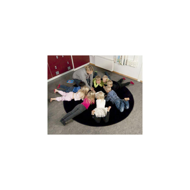 Carpet round 250 cm black