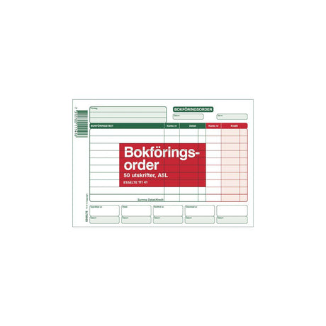 Accounting order form A5L 50 sheets