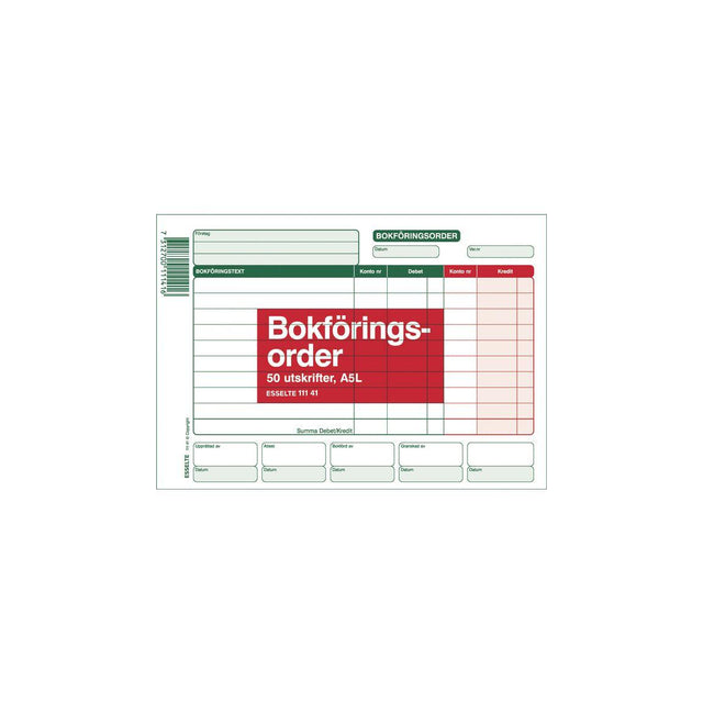 Accounting order form A5L 50 sheets