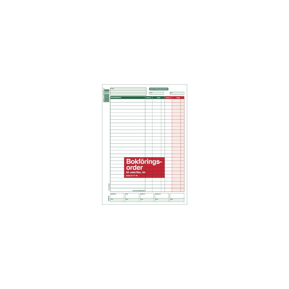 Accounting order form A4 50 sheets