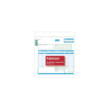 Invoice form 2/3 A4 2x50 sheets