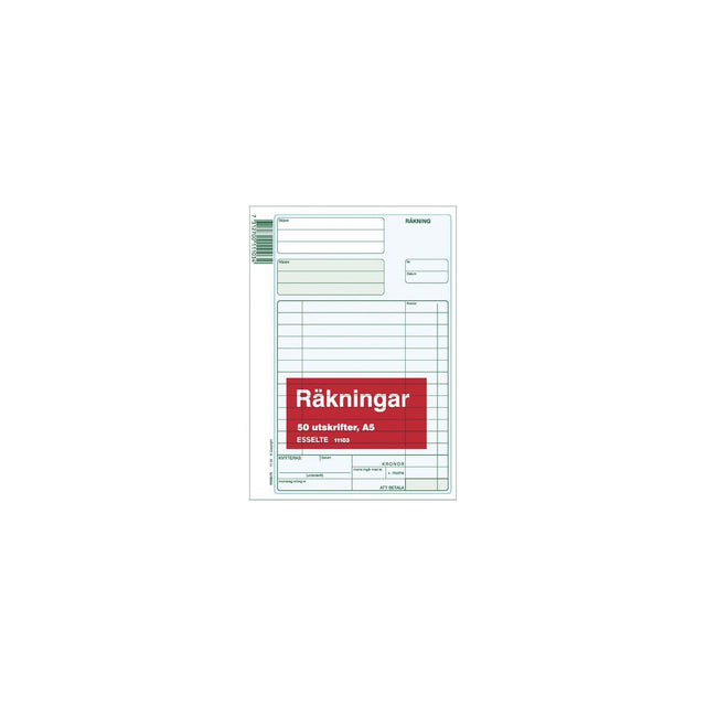 Form bill without copy A5 50 sheets