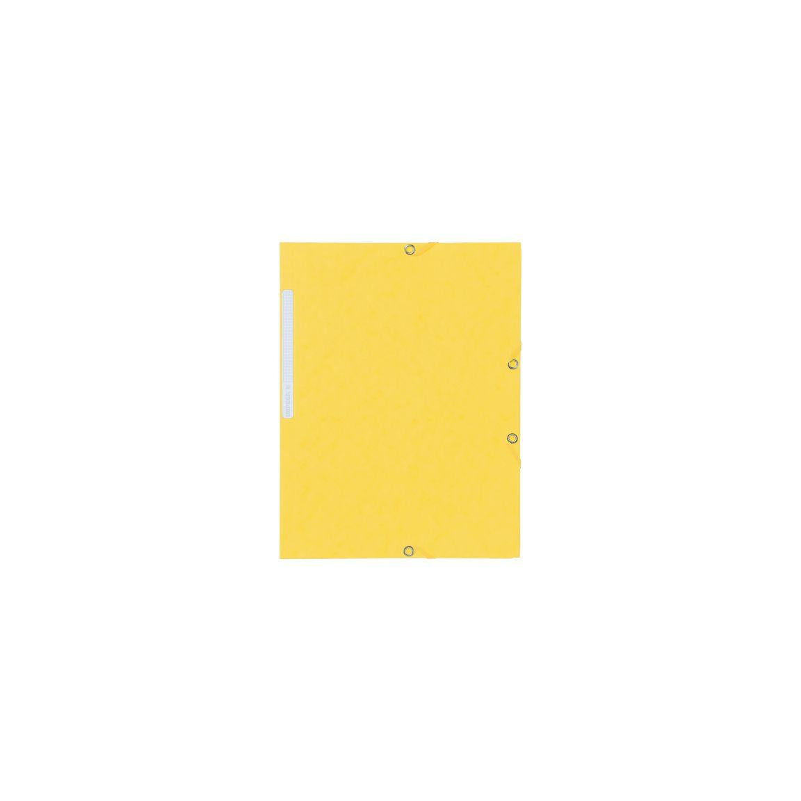 Rubber band folder LYRECO map A4 yellow 10/pack