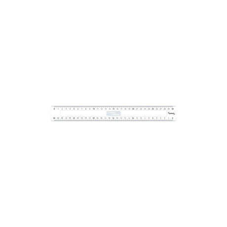 Ruler LYRECO with 2 dimensions 30cm crystal clear