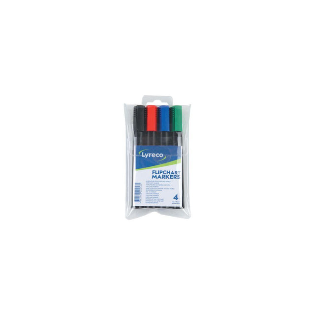 Flipchart pen LYRECO round 4/pack