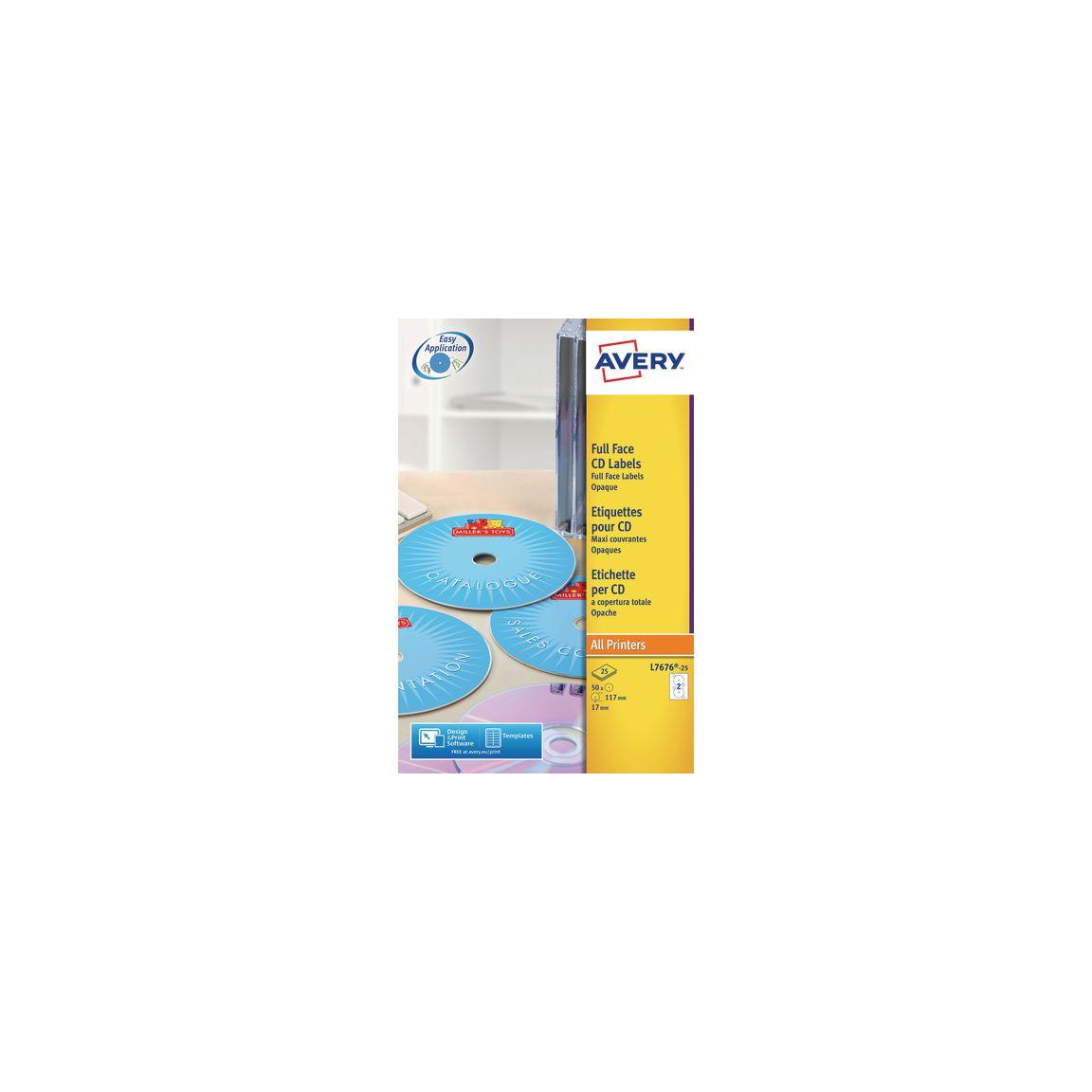 Label AVERY CD laser/inkjet 50/fp