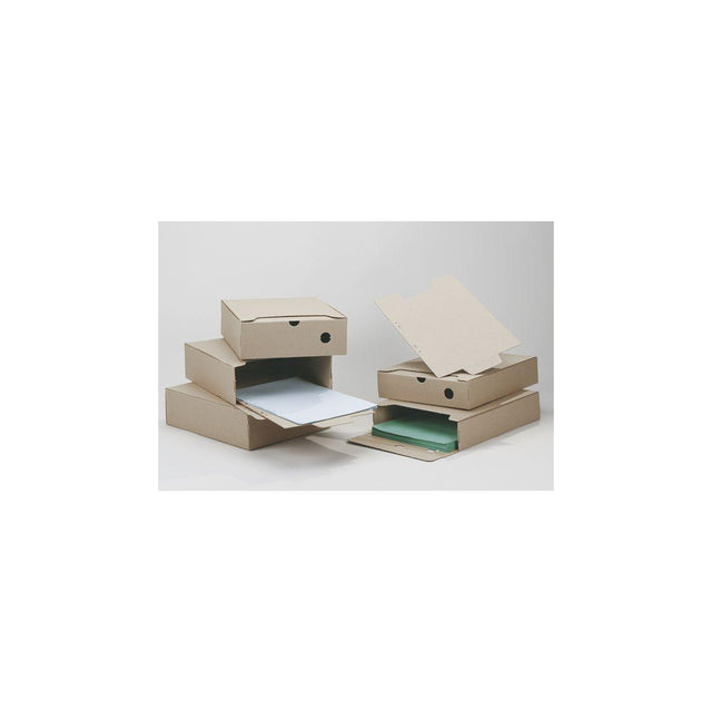 Archive box A4 60mm back width brown